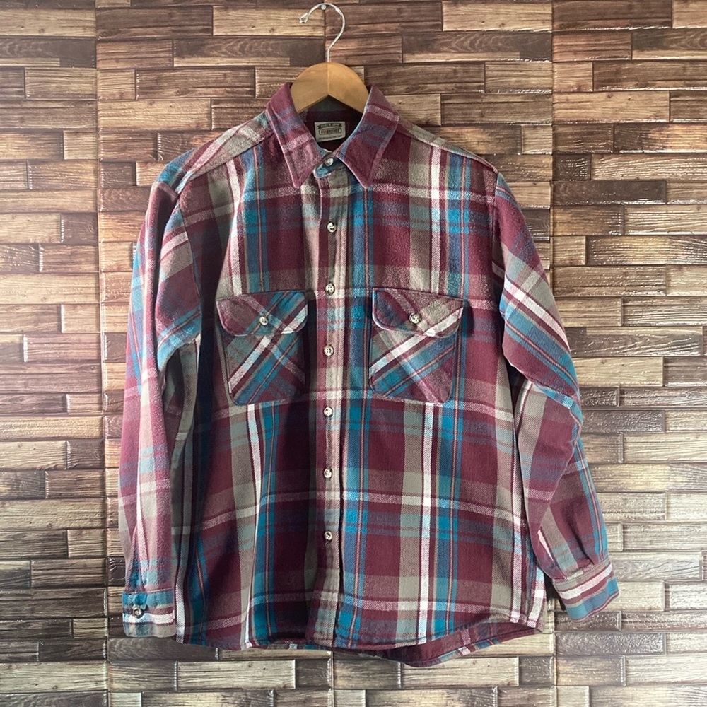 VINTAGE FIVEBROTHER SIZE LARGE FLANNEL SHIRT Heavy Blend